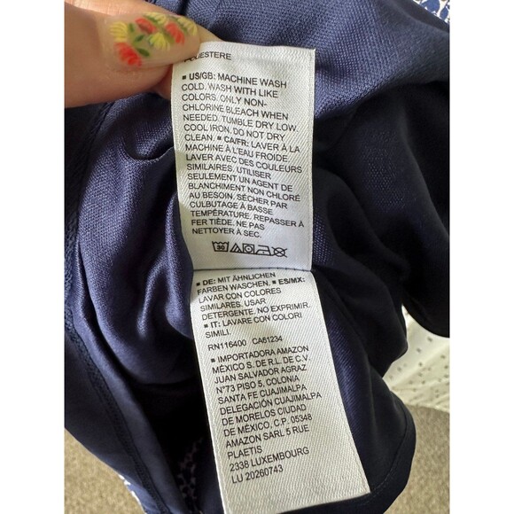 Lark & Ro Women's Ditsy Floral Flutter Cap Sleeve Double V Neck Sheath Dress 4 - Picture 10 of 10